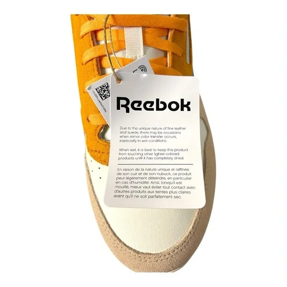 Reebok Classic Leather Sneakers Women’s Size 10.5 – Chalk / Vital Blue / Orange - Picture 9 of 9